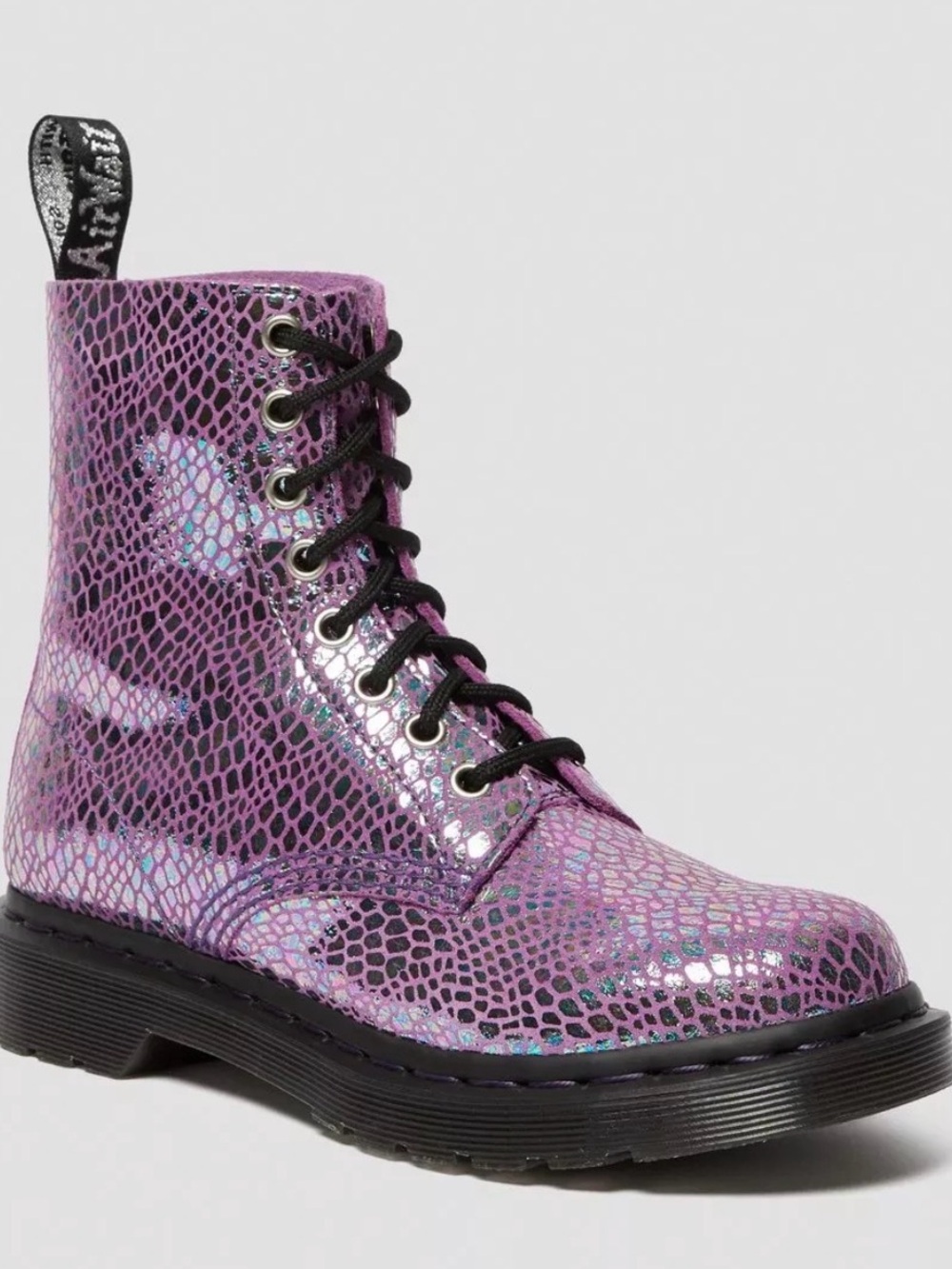 Doc Martens Pascal Snake Metallic Boots Size 7